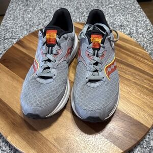 Saucony Cohesion Men's Size 9 Gray/ Orange Yellow Trim Verse Run Sneakers